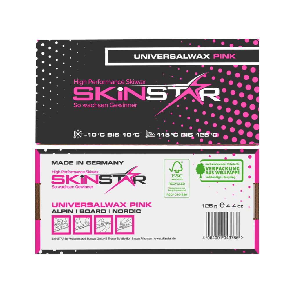 SkinStar Profi Skiwax Set 11-teilig mit Bügeleisen ALPIN NORDIC BOARD 